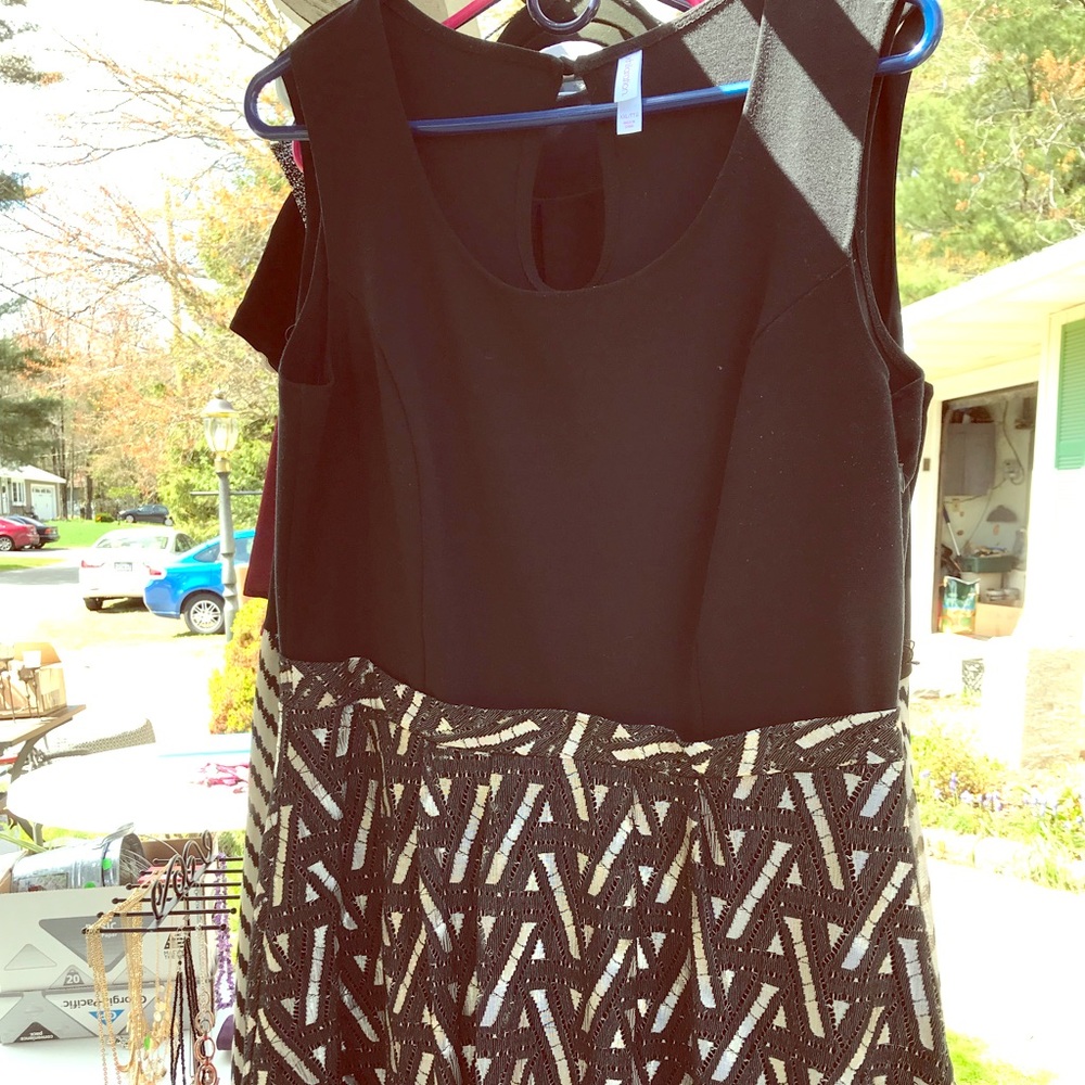 Black and gold dress